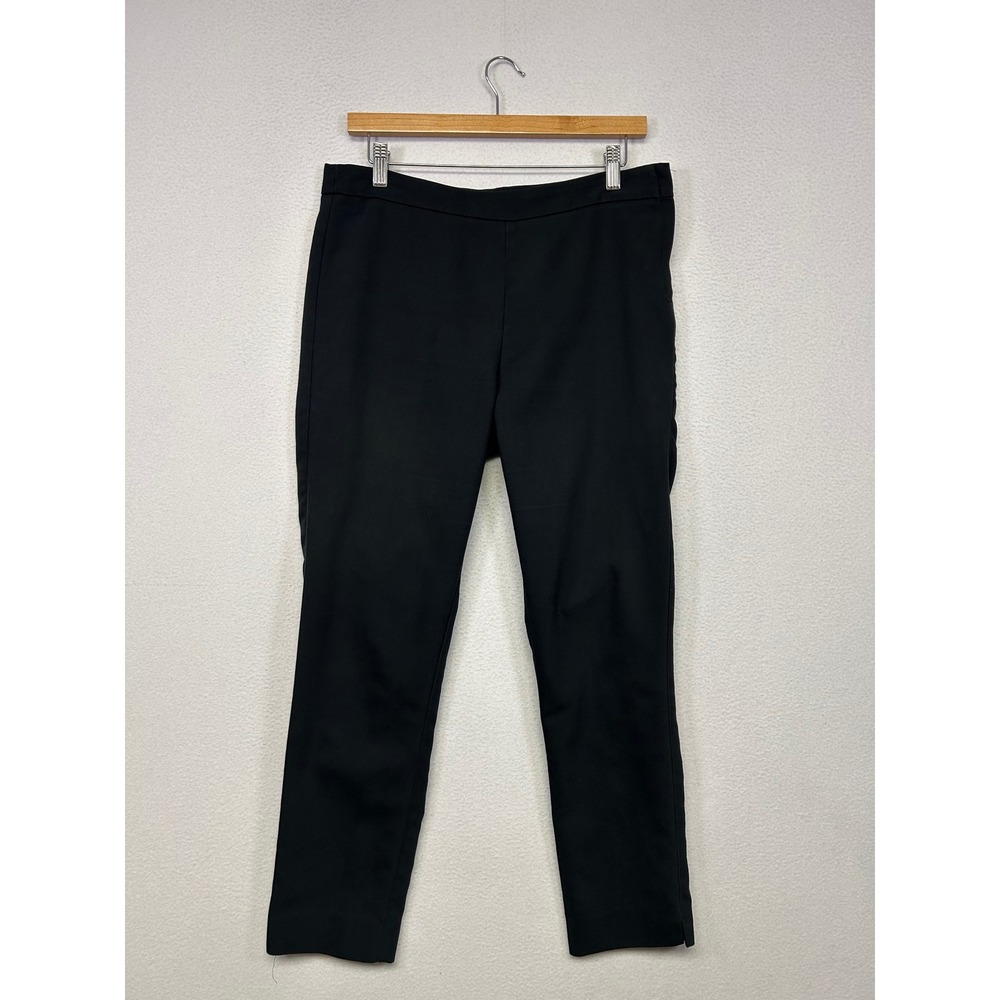 Minimalist Stradivarius Womens Size 10 Black Side Zip Slim Tapered Trousers